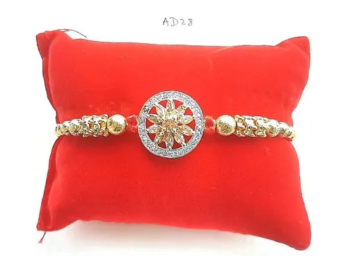 Radiant American Diamond Rakhi
